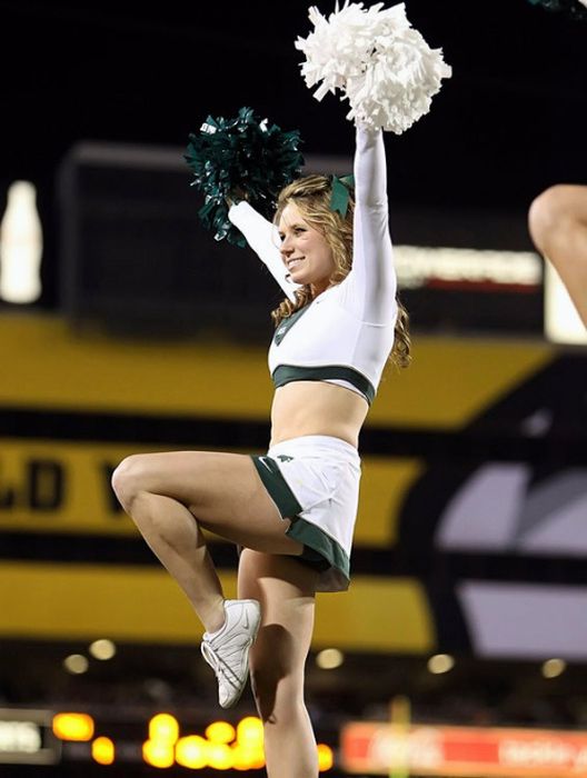 Michigan State University cheerleader girls