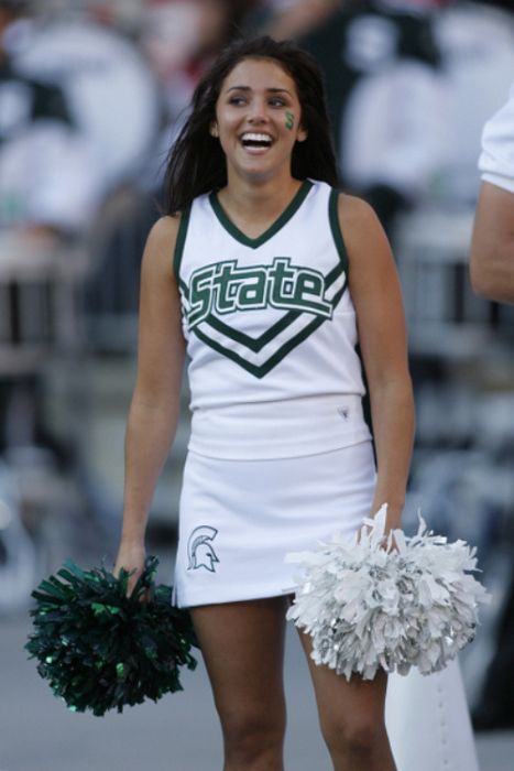 Michigan State University cheerleader girls