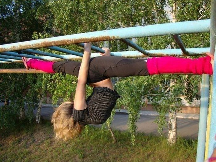 flexible gymnastic girl