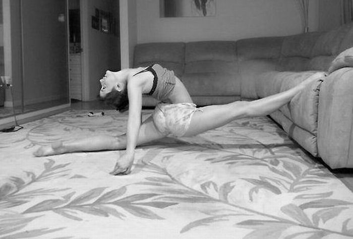 flexible gymnastic girl