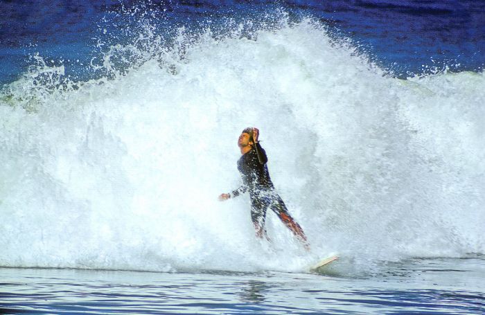 Vintage surf art photography by Jeff Divine