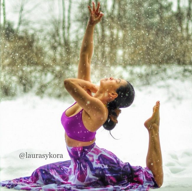 Laura Sykora Kasperzak, girl practicing yoga poses