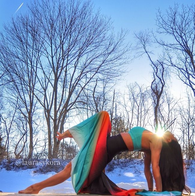 Laura Sykora Kasperzak, girl practicing yoga poses