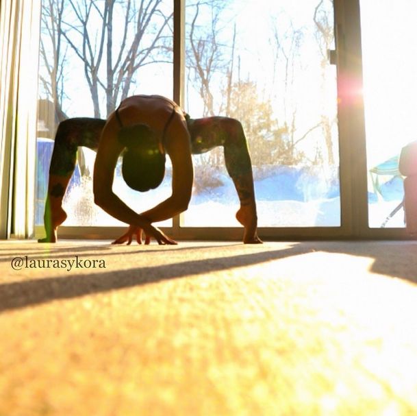 Laura Sykora Kasperzak, girl practicing yoga poses