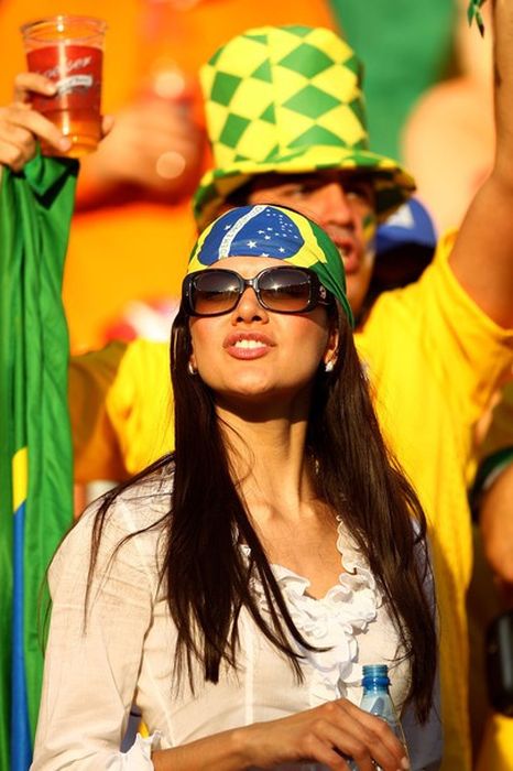 cute football fan girls