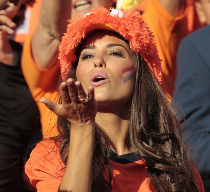 cute football fan girls