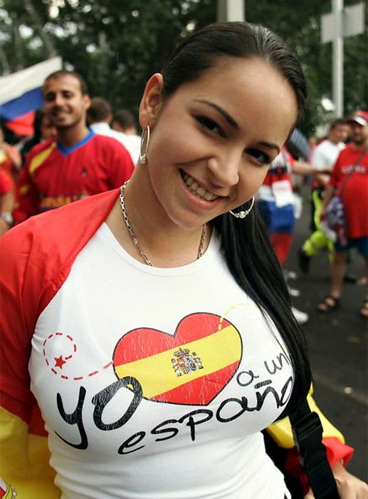 cute football fan girls