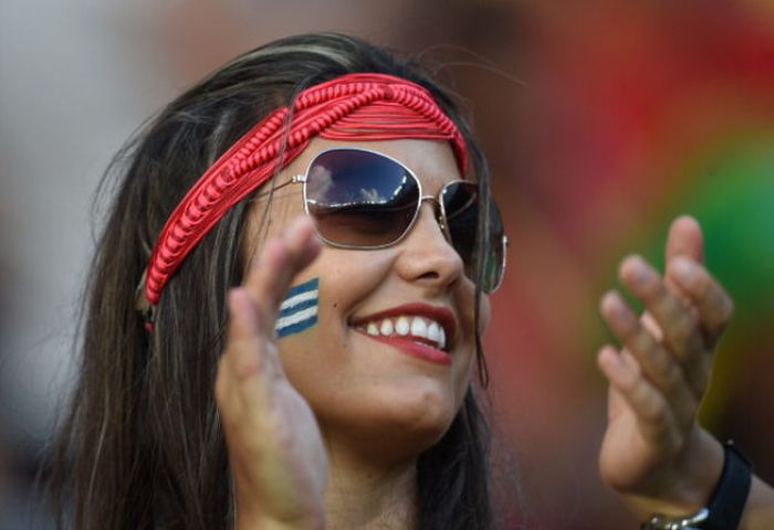 cute football fan girls