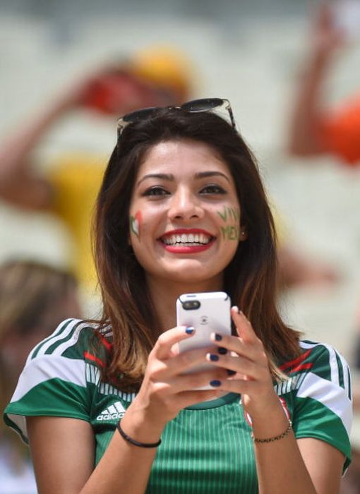 cute football fan girls