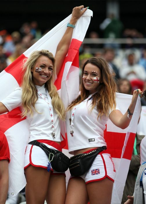 cute football fan girls