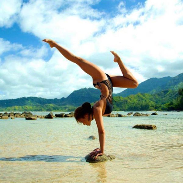 flexible gymnastic girl