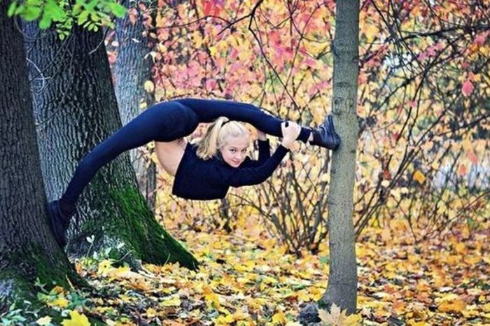 flexible gymnastic girl