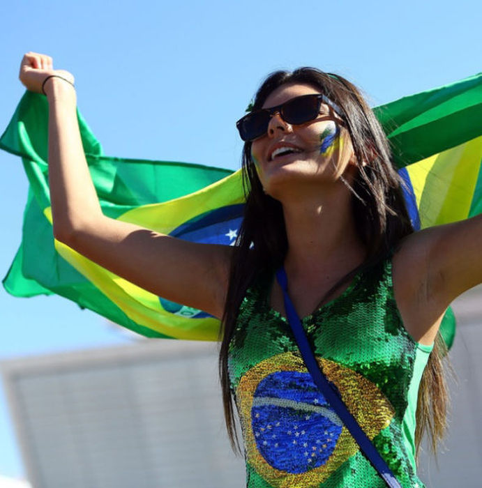 cute football fan girls