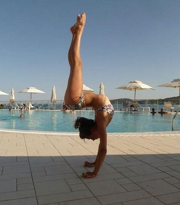 flexible gymnastic girl