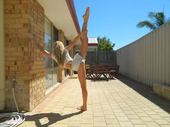 flexible gymnastic girl