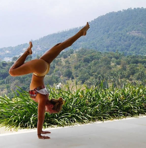 flexible gymnastic girl