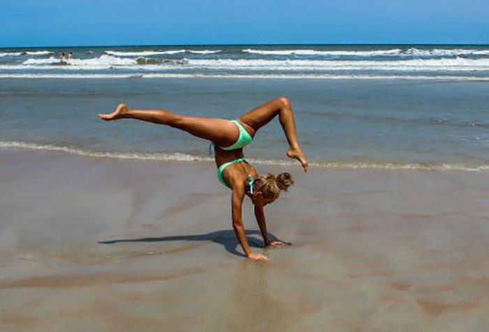 flexible gymnastic girl