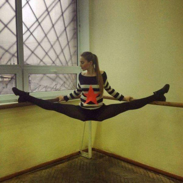 flexible gymnastic girl