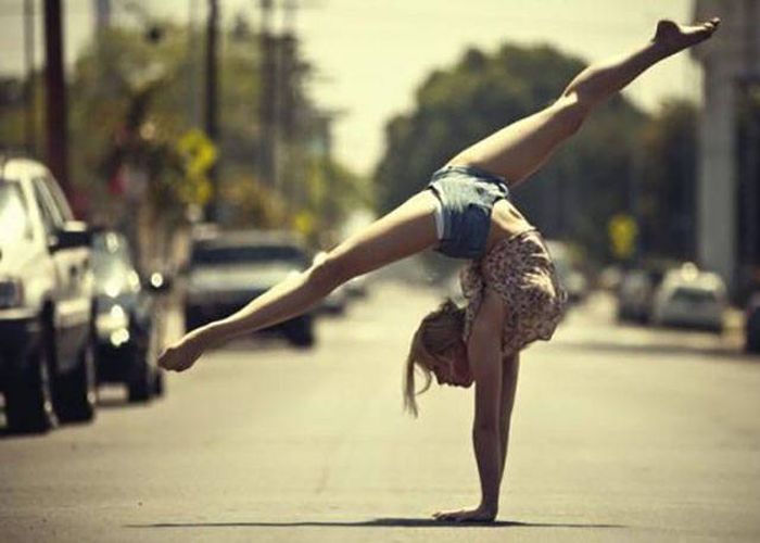 flexible gymnastic girl