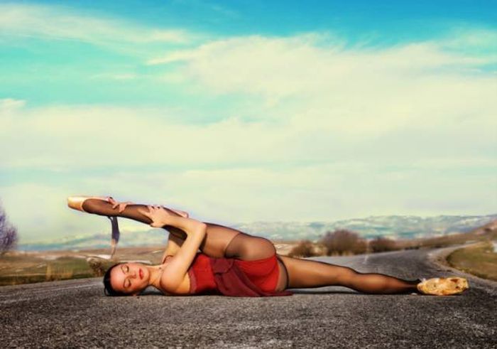 flexible gymnastic girl