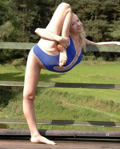 flexible gymnastic girl