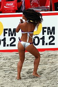 Sport and Fitness: beach volleyball cheerleader girls