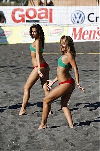 Sport and Fitness: beach volleyball cheerleader girls