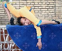 Sport and Fitness: flexible gymnastic girl