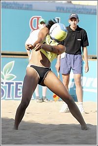 Sport and Fitness: beach volleyball cheerleader girls