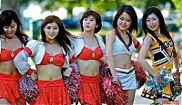 Sport and Fitness: asian cheerleader girls