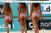 Sport and Fitness: Volleyball support team girls in bikini, Berlin, Germany