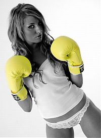 Sport and Fitness: Sexy boxer girl