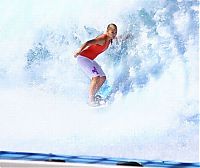 Sport and Fitness: young surfing girl