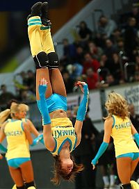 Sport and Fitness: Cheerleader basketball girls, Khimki club, Moscow, Russia