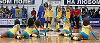 Sport and Fitness: Cheerleader basketball girls, Khimki club, Moscow, Russia