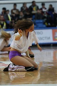 Sport and Fitness: Cheerleader basketball girls, Khimki club, Moscow, Russia