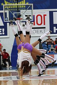 Sport and Fitness: Cheerleader basketball girls, Khimki club, Moscow, Russia