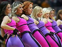 Sport and Fitness: Cheerleader basketball girls, Khimki club, Moscow, Russia