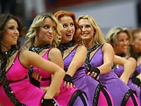 Sport and Fitness: Cheerleader basketball girls, Khimki club, Moscow, Russia