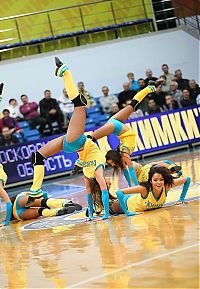 Sport and Fitness: Cheerleader basketball girls, Khimki club, Moscow, Russia