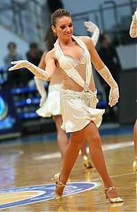 Sport and Fitness: Cheerleader basketball girls, Khimki club, Moscow, Russia