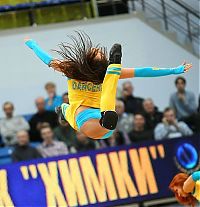 Sport and Fitness: Cheerleader basketball girls, Khimki club, Moscow, Russia