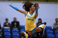 Sport and Fitness: Cheerleader basketball girls, Khimki club, Moscow, Russia