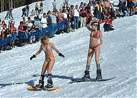 Sport and Fitness: young winter girl on snow