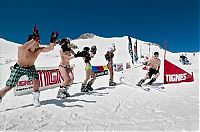 Sport and Fitness: young winter girl on snow