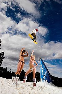 Sport and Fitness: young winter girl on snow