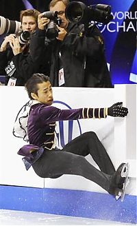 Sport and Fitness: figure ice skating fall