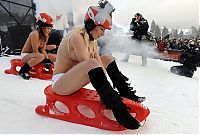 Sport and Fitness: nude sled race