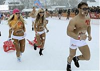 Sport and Fitness: nude sled race