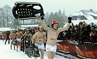 Sport and Fitness: nude sled race